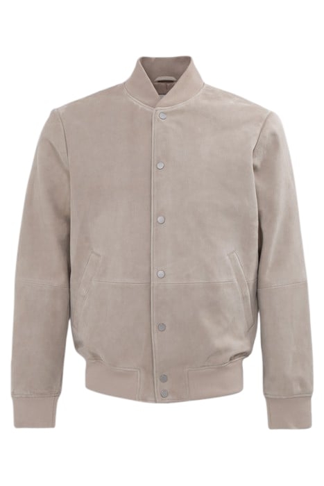 BEIGE SUEDE BOMBER JACKET 3