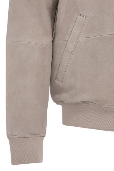 BEIGE SUEDE BOMBER JACKET 8