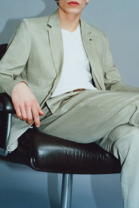 PISTACHIO LINEN BLEND SUIT JACKET 5