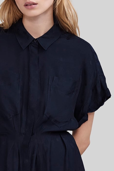 NAVY SKULL JACQUARD SHIRT DRESS 5