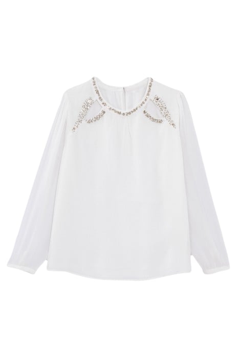 OFF-WHITE BLOUSE WITH BEAD EMBROIDERY 4