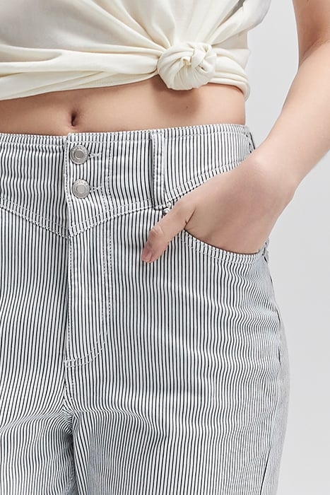 OFF-WHITE RECYCLED SLOUCHY JEANS WITH THIN STRIPES 5