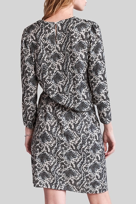 OFF-WHITE SATIN DRESS WITH GRAPHIC PYTHON PRINT 2