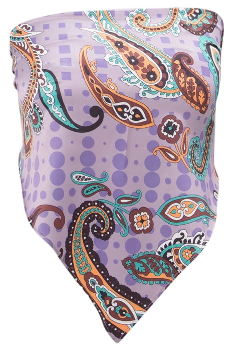 MARSHMALLOW SCARF WITH XL PAISLEY PRINT 4