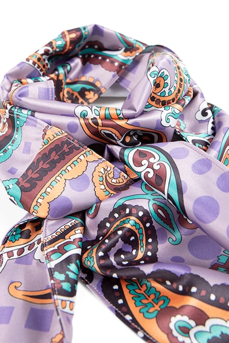 MARSHMALLOW SCARF WITH XL PAISLEY PRINT 2