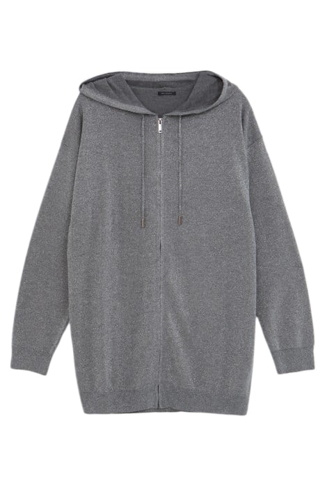 SILVER LUREX KNIT MID-LENGTH CARDIGAN 4