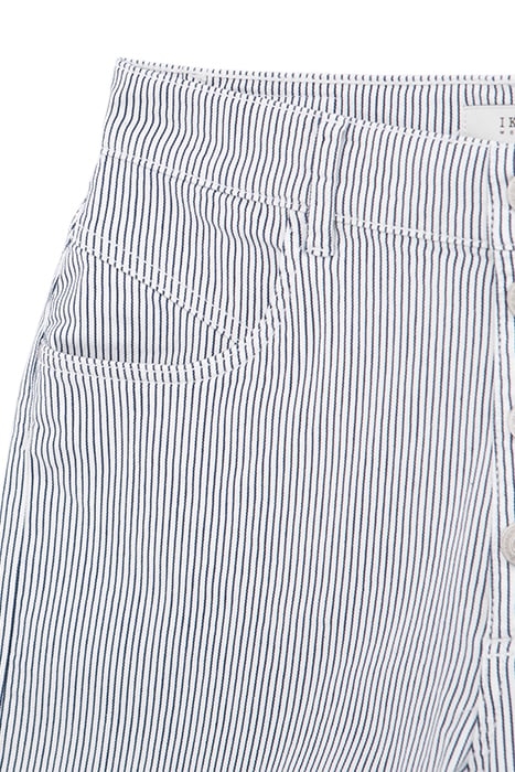 WHITE WATERLESS DENIM SHORTS WITH BLUE STRIPES 6