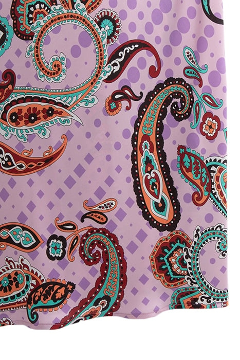 MARSHMALLOW RECYCLED DRESS WITH XL PAISLEY PRINT 5