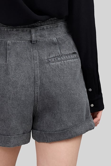 GREY LYOCELL® DENIM SHORTS WITH BELT 8