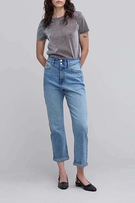 SILVER LUREX T-SHIRT WITH ANIMAL PRINT 3