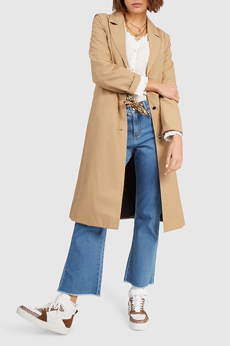 BEIGE TRENCH COAT WITH DETACHABLE SLEEVES 3