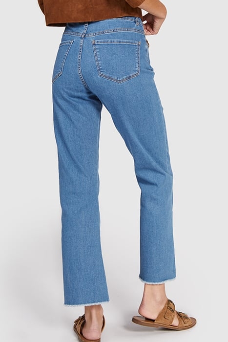 AUTHENTIC FLARED JEANS WITH ETHNIC SCARF 2