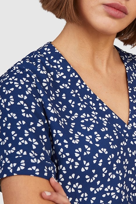 NAVY GRAPHIC PRINT DRESS 6