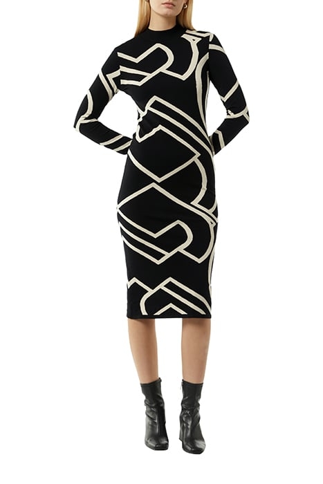 COMMA DRESSES GREY/BLACK 1