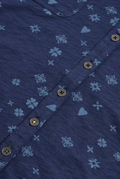PENNY POCKET JERSEY SHIRT NAVY PRINT 7