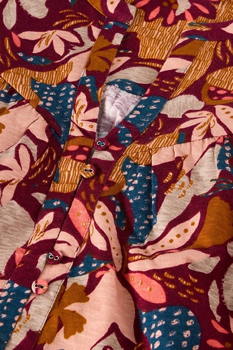 TERESA LONGLINE SHIRT PLUM PRINT 6