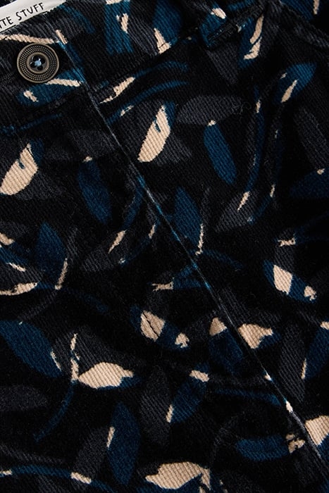 QUINN ORGANIC CORD SKIRT BLACK PRINT 6