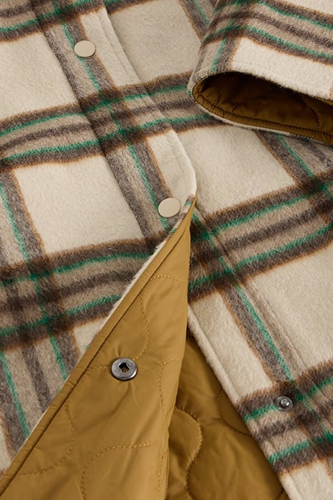 MARLOWE REVERSIBLE CHECK COAT IVORY MULTI 7