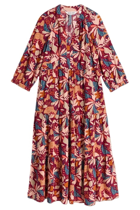 VIRGINIA TIERED SHIRT DRESS PLUM PRINT 3