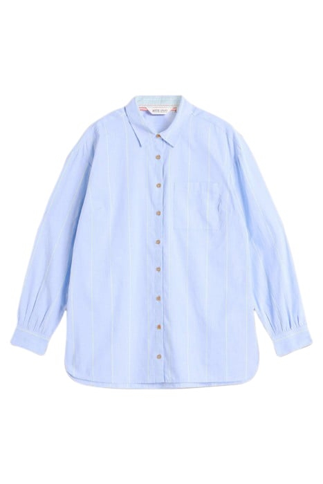 LAUREL LONGLINE COTTON SHIRT BLUE MULTI 4