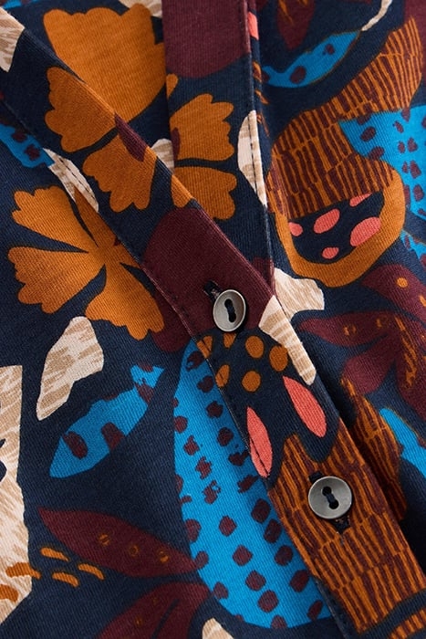 AVA JERSEY MIDI DRESS NAVY PRINT 6