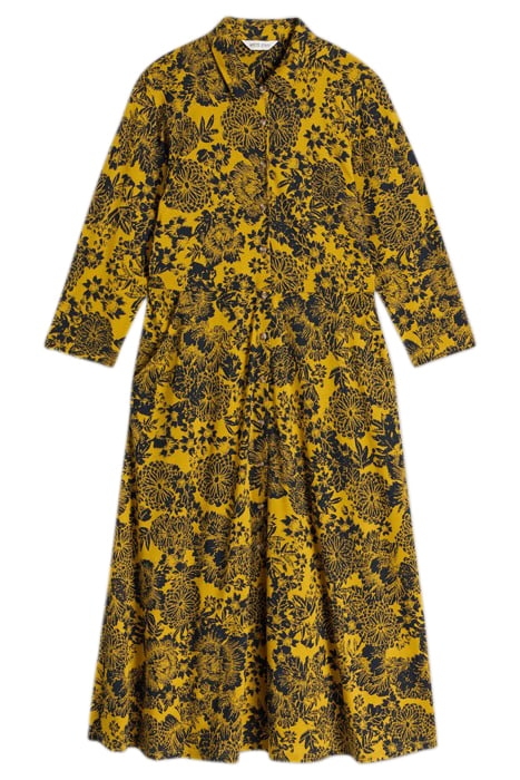 RUA JERSEY SHIRT DRESS CHARTREUSE PRINT 1