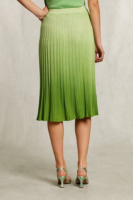 GREEN GRADIENT MIDI SKIRT GREEN 2