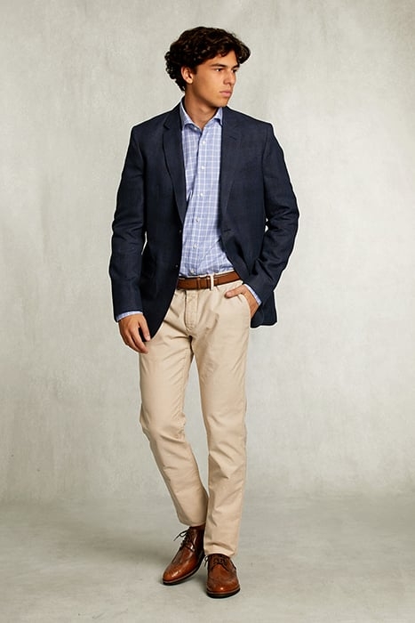 CUSTOM FIT CHECKED SHIRT BLUE/WHITE BLUE 3