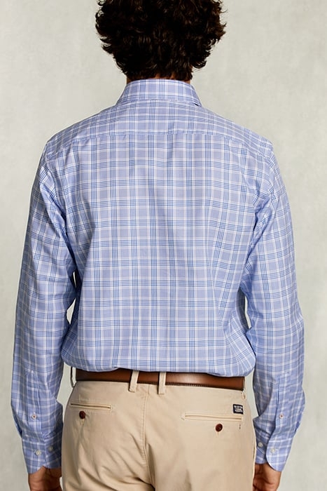 CUSTOM FIT CHECKED SHIRT BLUE/WHITE BLUE 2