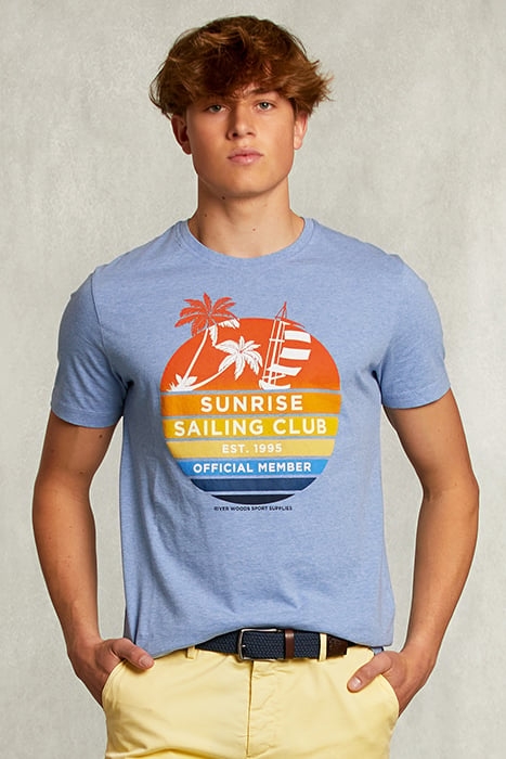 NORMAL FIT BASIC T-SHIRT BLUE GIN MEL BLUE 1