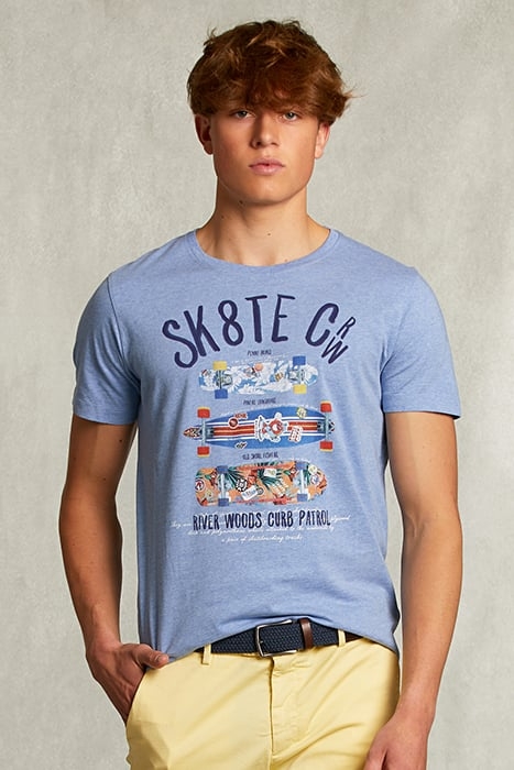 NORMAL FIT BASIC T-SHIRT BLUE GIN MEL BLUE 1