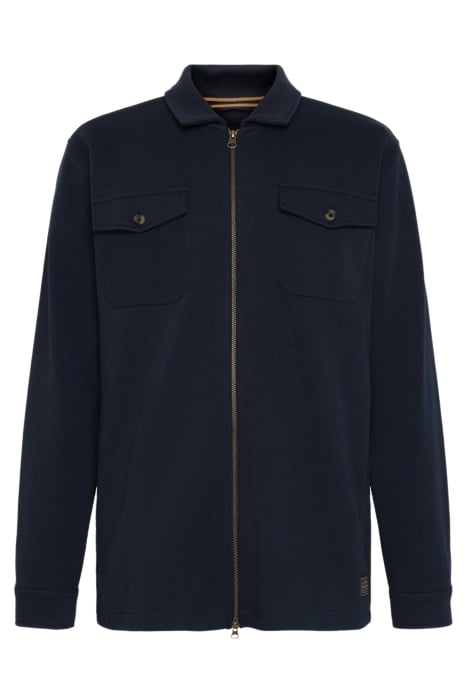 BERTLESI ZIP OVERSHIRT DEEP MARINE 1
