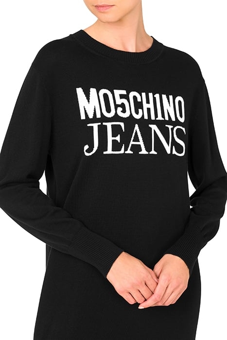 JACQUARD LOGO KNIT DRESS BLACK 4