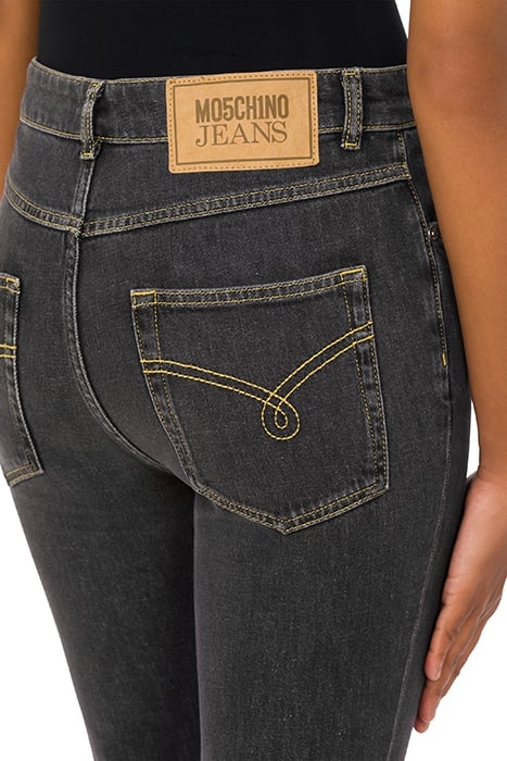 SLIM TROUSERS IN BLACK STRETCH DENIM BLACK 4