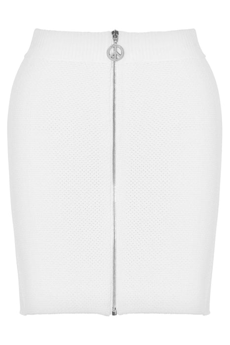 PIQUET MINI SKIRT WITH ZIP WHITE 3