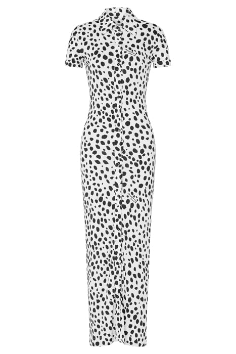 LEOPARD PRINT SHIRT DRESS WHITE 3