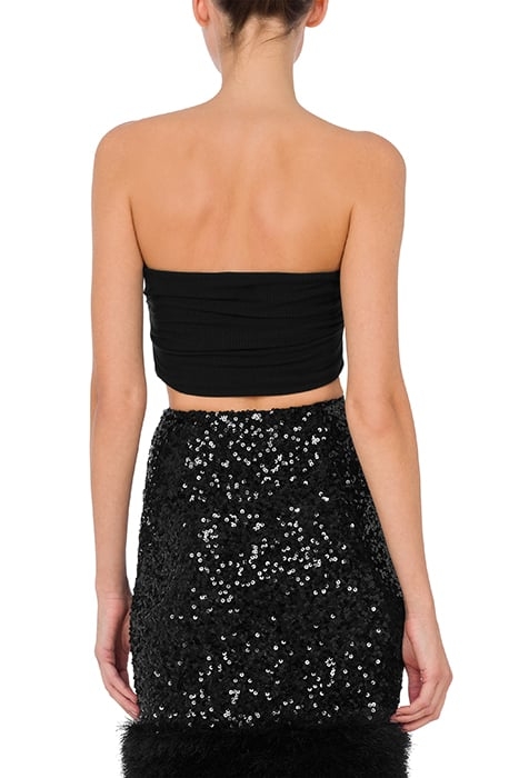 LOGO PRINT CROP TOP BLACK 2