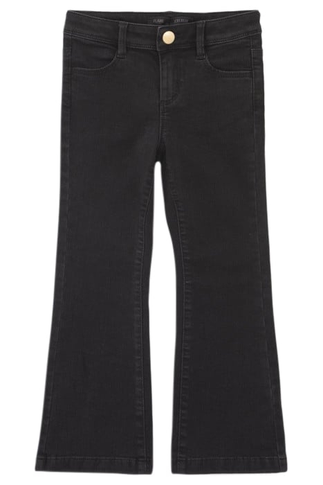 GIRLS’ BLACK FLARED JEANS WITH PAISLEY PRINT BOW 4