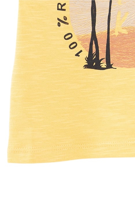 BABY BOYS’ YELLOW T-SHIRT WITH GUITAR PALM TREES IMAGES 5