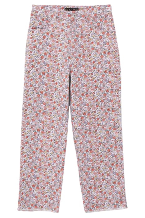 GIRLS’ LILAC WIDE LEG JEANS WITH FLOWER POWER PRINT 1
