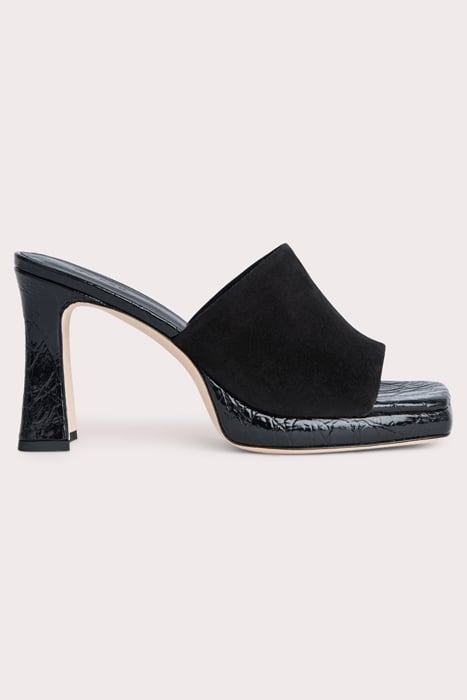 BELIZ BLACK CROCO AND SUEDE LEATHER BLACK 1