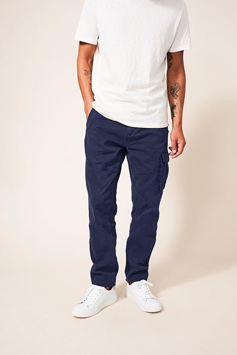 KEGWORTH ORGANIC CARGO TROUSER DARK NAVY 1