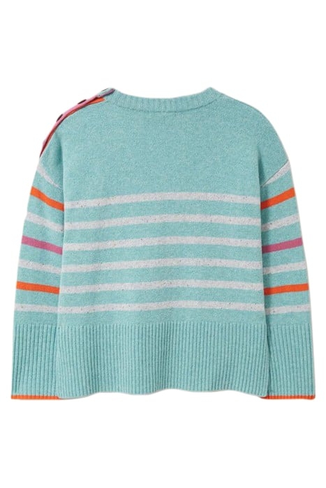 HEART AND STRIPE JUMPER TEAL MULTI 3