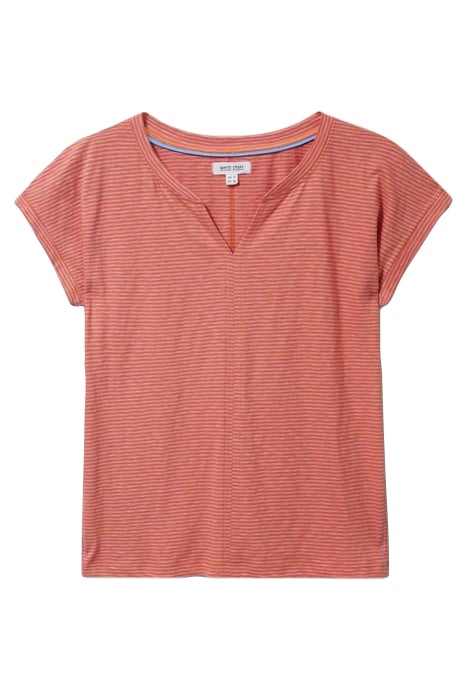 NELLY STRIPE TEE ORANGE MULTI 2