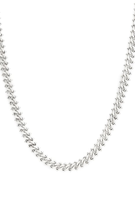 ALRO CURB NECKLACE WARM SILVER 3