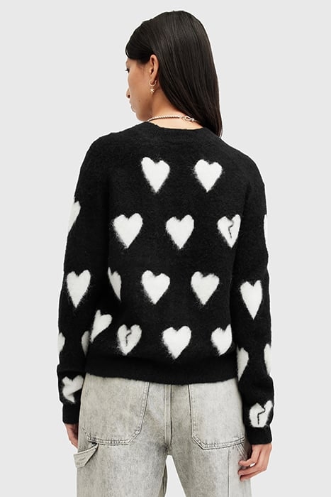 AMORA CARDIGAN BLACK/CHALK WHITE 2