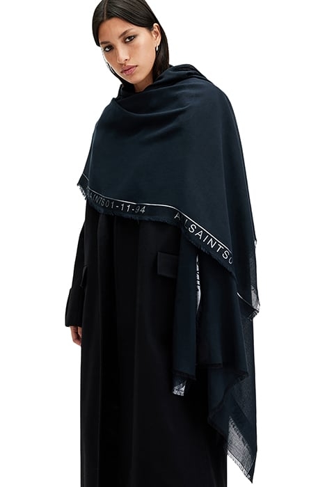 LUREX SELVEDGE SCARF BLACK/GUNMETAL 2