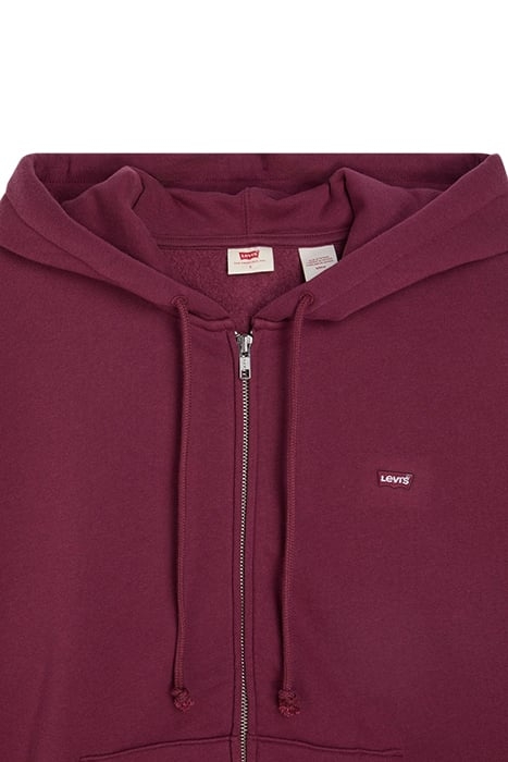 EVERYDAY ZIP HOODIE BURGUNDY BRUSHED FLE 5