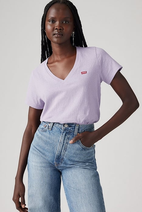 PERFECT SLUB VNECK HEIRLOOM LILAC SLUB 3