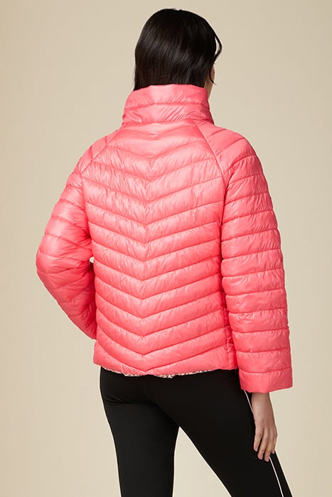 REVERSIBLE CAPE DOWN JACKET PINK 2